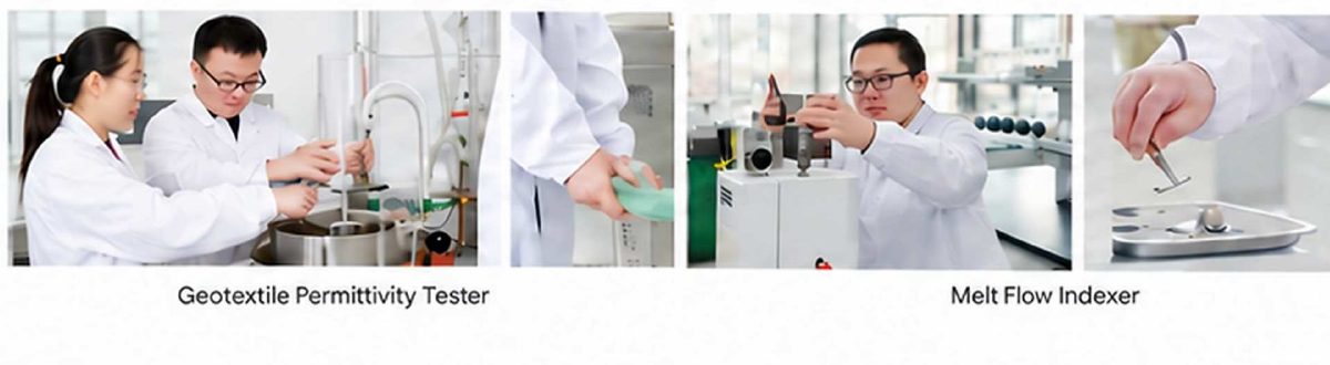 Hydraulic performance testing: permittivity tester and melt flow indexer